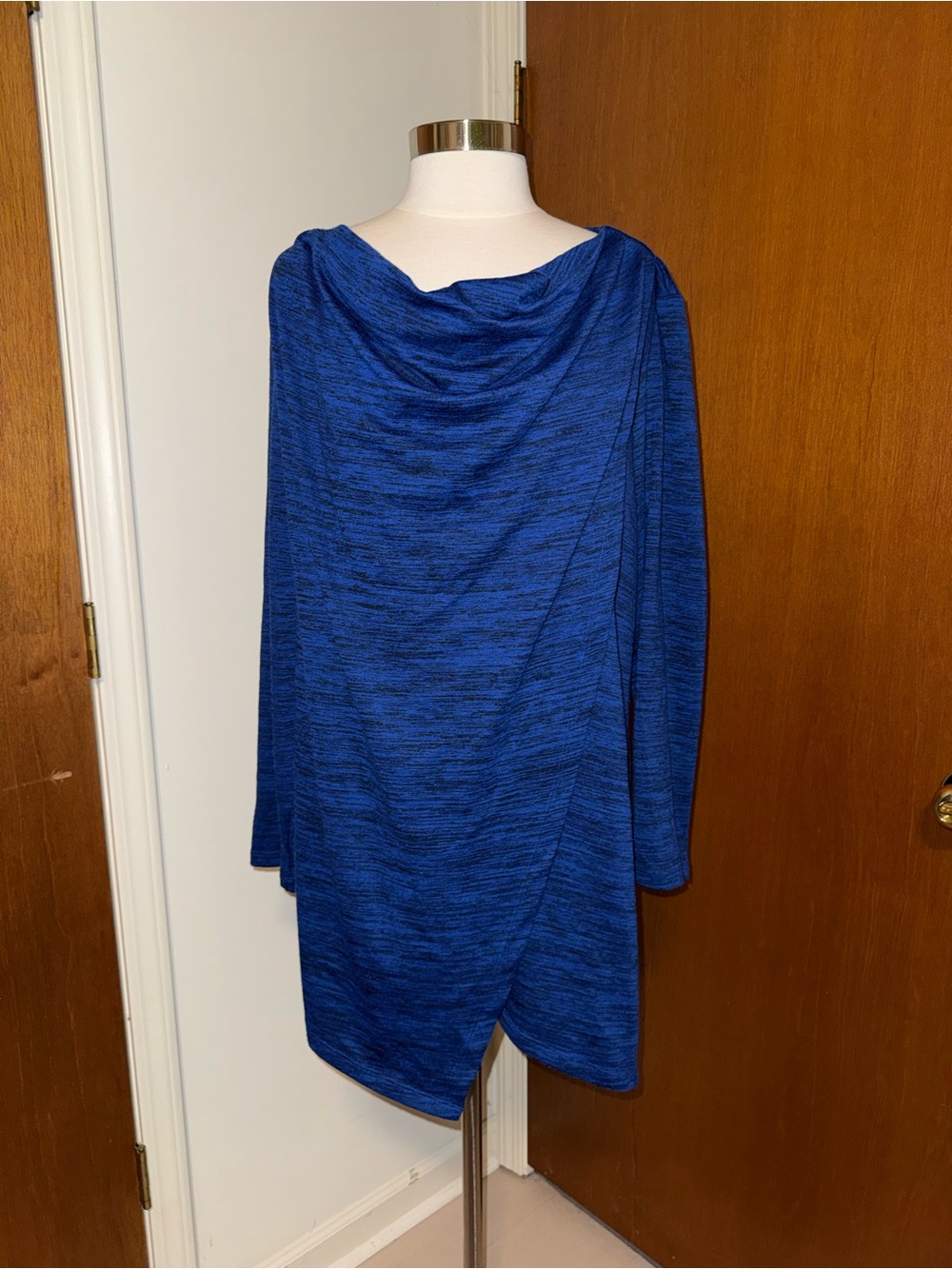 Marc New York Cowl Neck Long-Sleeve Tunic in Royal Blue